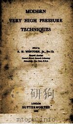 MODER VERY HIGH PRESSURE TECHNIQUES（1962 PDF版）