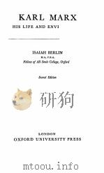 KARL MARX HIS LIFE AND ENVIRONMENT  SECOND EDITION（1938 PDF版）