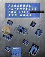 PERSONAL PSYCHOLOGY FOR LIFE AND WORK THIRD EDITION 1988 PDF电子版封面 0070035903