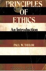PRINCIPLES OD ETHICS:AN INTRODUCTION 1975 PDF电子版封面 0822101424