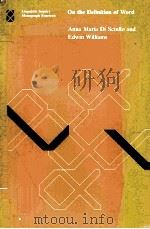 ON THE DEFINITION OF WORD 1987 PDF电子版封面 0260040913
