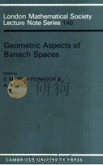 GEOMETRIC ASPECTS OF BANACH SPACES 1989 PDF电子版封面