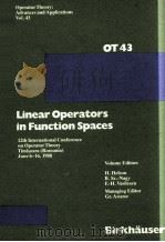 LINEAR OPERATORS IN FUNCTION SPACES 1990 PDF电子版封面