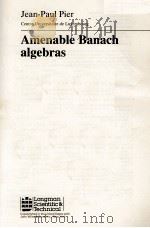 AMENABLE BANACH ALGEBRAS 1988 PDF电子版封面