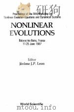 NONLINEAR EVOLUTIONS 1988 PDF电子版封面