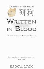 WRITTEN IN BLOOD 1995 PDF电子版封面 0688100244