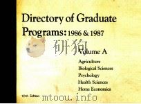 DIRECTORY OF GRADUATE PROGRAMS:1986 & 1987 VOLUME A（1972 PDF版）