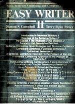 EASY WRITER II BASIC SENTENCE COMBINING AND COMPREHENSIVE SKILLS 1894 PDF电子版封面 0060411589