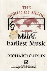 MAN'S EARLIEST MUSIC（1987 PDF版）