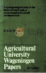 A HYDROGEOLOGICAL STUDY IN THE BASIN OF GULP CREEK A RECONNAISSANCE IN A SMALL CATCHMENT AREA PART 3（1988 PDF版）