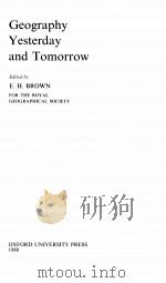GEOGRAPHY YESTERDAY AND TOMORROW 1980 PDF电子版封面