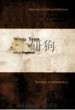 WINTU TEXTS 1989 PDF电子版封面 0520097483