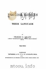 ENGLISH GIPSIES AND THEIR LANGUAGE 1969 PDF电子版封面