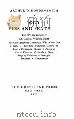 OLD FUSS AND FEATHERS 1937 PDF电子版封面