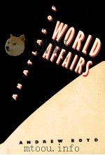 AN ATLAS OF WORLD AFFAIRS EIGHTH EDITION 1987 PDF电子版封面 0416011721