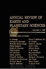 ANNUAL REVIEW OF EARTH AND PLANETARY SCIENCES VOLUME 1987（1989 PDF版）