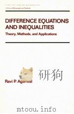 DIFFERENCE EQUATIONS AND INEQUALITIES 1992 PDF电子版封面 0824786769