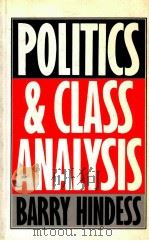 POLITICS & CLASS ANALYSIS 1987 PDF电子版封面 0631150676