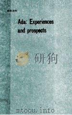 ADA:EXPERIENCE AND PROSPECTS（1990 PDF版）