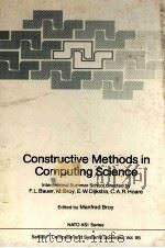 CONSTRUCTIVE METHODS IN COMPUTING SCIENCE（1989 PDF版）