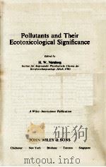 POLLUTANTS AND THEIR ECOTOXICOLOGICAL SIGNIFICANCE（1985 PDF版）