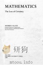 MATHEMATICS: THE LOSS OF CERTAINTY（1980 PDF版）