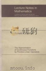 LECTURE NOTES IN CONTROL AND INFORMATION SCIENCES 293: THE APPROXIMATION OF CONTINUOUS FUNCTIONS BY（1972 PDF版）