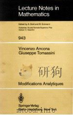 LECTURE NOTES IN MATHEMATICS 943: MODIFICATIONS ANALYTIQUES（1982 PDF版）