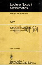 LECTURE NOTES IN MATHEMATICS 1007: GEOMETRIC DYNAMICS 1983 PDF电子版封面 3540123369;0387123369