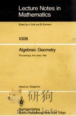 LECTURE NOTES IN MATHEMATICS 1008: ALGEBRAIC GEOMETRY 1983 PDF电子版封面 3540123377;0387123377
