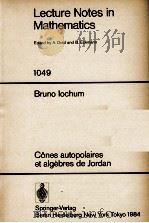 LECTURE NOTES IN MATHEMATICS 1049: CONES AUTOPOLAIRES ET ALGEBRES DE JORDAN（1984 PDF版）