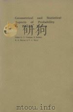 LECTURE NOTES IN MATHEMATICS 1193: GEOMETRICAL AND STATISTICAL ASPECTS OF PROBABILITY IN BANACH SPAC（1986 PDF版）