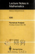 LECTURE NOTES IN MATHEMATICS 1230: NUMERICAL ANALYSIS（1986 PDF版）