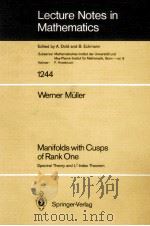 LECTURE NOTES IN MATHEMATICS 1244: MANIFOLDS WITH CUSPS OF RANK ONE（1987 PDF版）