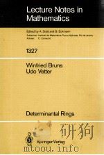 LECTURE NOTES IN MATHEMATICS 1327: DETERMINANTAL RINGS（1988 PDF版）
