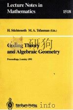 CODING THEORY AND ALGEBRAIC GEOMETRY（1992 PDF版）