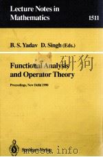 FUNCTIONAL ANALYSIS AND OPERATOR THEORY 1992 PDF电子版封面 3540553657;0387553657