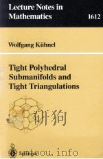 TIGHT POLYHEDRAL SUBMANIFOLDS AND TIGHT TRIANGULATIONS 1995 PDF电子版封面 9783540601210