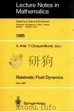 LECTURE NOTES IN MATHEMATICS 1385: RELATIVISTIC FLUID DYNAMICS 1989 PDF电子版封面 354051466X;038751466X