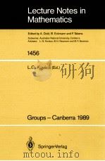 LECTURE NOTES IN MATHEMATICS 1456: GROUPS -CANBERRA 1989（1990 PDF版）