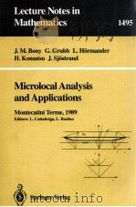 MICROLOCAL ANALYSIS AND APPLICATIONS（1991 PDF版）