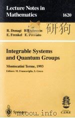 INTEGRABLE SYSTEMS AND QUANTUM GROUPS 1996 PDF电子版封面 9783540605423