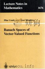 BANACH SPACES OF VECTOR-VALUED FUNCTIONS 1997 PDF电子版封面 9783540637455