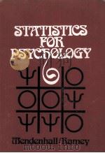 STATISTICS FOR PSYCHOLOGY 1973 PDF电子版封面