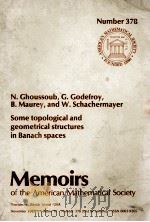 SOME TOPOLOGICAL AND GEOMETRICAL STRUCTURES IN BANACH SPACES（1987 PDF版）