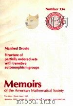 STRUCTURE OF PARTIALLY ORDERED SETS WITH TRANSITIVE AUTOMORPHISM GROUPS 1985 PDF电子版封面 0821823353