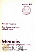 CONTINUOUS ANALOGUES OF FOCK SPACE 1989 PDF电子版封面 0821824722