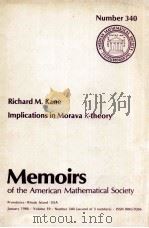 IMPLICATIONS IN MORAVA K-THEORY 1986 PDF电子版封面 0821823426