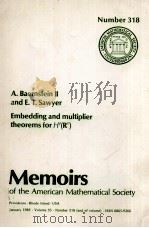 EMBEDDING AND MUILTIPLIER THEOREMS FOR HP(RN) 1985 PDF电子版封面 0821823183