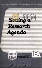 SETTING A RESEARCH AGENDA 1990 PDF电子版封面 0873532694;0805803556;0873532562